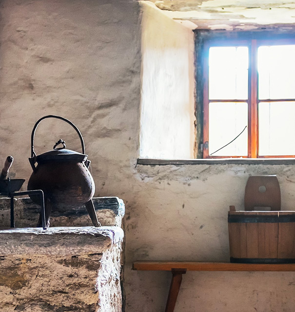 The sympathetically-restored 18th century house. A rare and authentic experience.